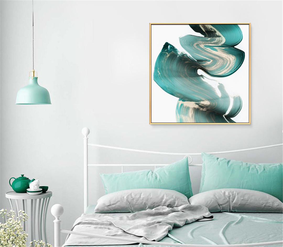 现代简约客厅装饰抽象事玄关卧室挂画 晶瓷画