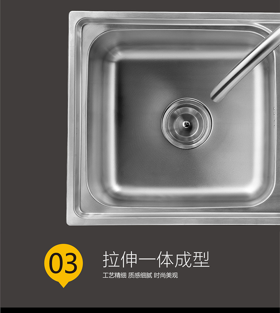 厨房双槽水槽 304不锈钢加厚水槽